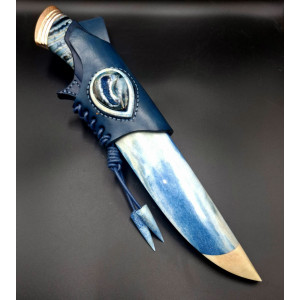 ЯНГОЛ ОХОРОНЕЦЬ ніж ручної роботи Павла Гончаренка, сталь - мозаїчний дамаск, 58-59 HRC. Photo 2